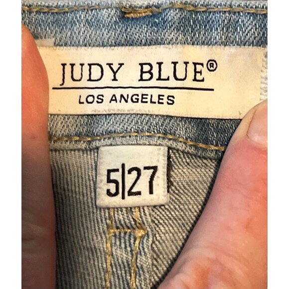 Judy Blue Womens Distressed Light Wash Jeans Size 5/27 Cotton Blend - Picture 5 of 7
